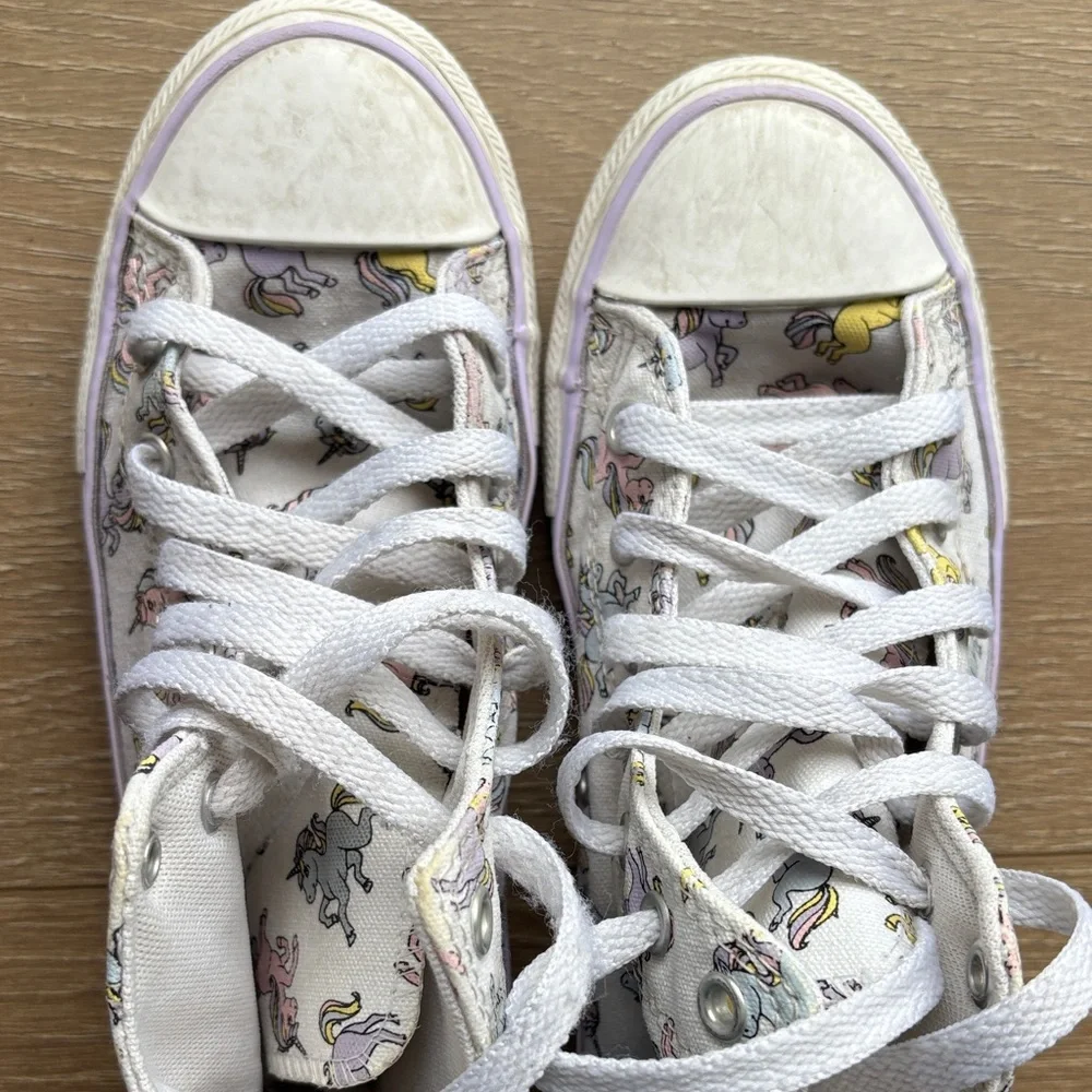 Converse Kids Unicorn High-Top Sneakers - White and Pastel